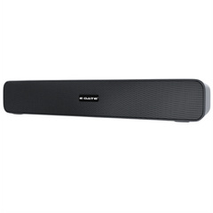 E GATE C201 | 16W Bluetooth Sound bar Speaker, Dual Drivers + Dual Passive Radiators for Extra bass, Upto 12 Hr Playback, Call Function, Bluetooth 5.3, Aux, mSD, USB, FM & TWS (Black) - eGate Soundbar