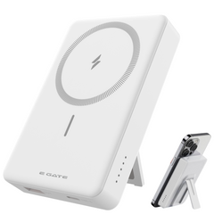 E GATE 117-BW ওয়্যারলেস পাওয়ার ব্যাংক 10000mAh ফাস্ট চার্জিং | স্ট্রং ম্যাগনেটিক হোল্ড | QC+PD ফাস্ট চার্জার - অ্যান্ড্রয়েড, আইফোন 12 এবং তার উপরে ব্যবহারের জন্য 22.5W তারযুক্ত এবং 15W ওয়্যারলেস পাওয়ার ব্যাংক | ইনবিল্ট স্ট্যান্ড | ভারতে তৈরি