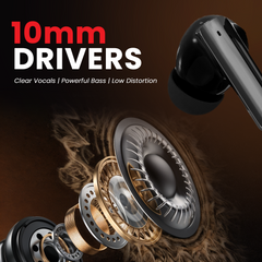 E GATE E30 Gaming Earbuds with 48 Hrs Playtime, Quad Mic ENC,Touch Control, Low Latency, BT v5.3 Bluetooth Ear Buds with Voice Assistant, 10mm Bass Dynamic Driver, Water Resitant Wireless Earphones