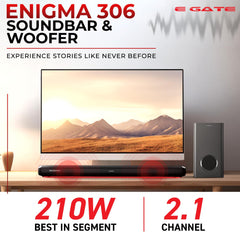 EGate Duster 8X HTC (Home Theatre Combo) | 100% Dust Proof Automatic Android Projector + 210W Soundbar with ARC | 800 ISO Lumen & 1700FC | FHD 1080 Native, 4K HDR, HDMI ARC, 1GB + 32GB