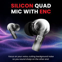 E GATE E30 Gaming Earbuds with 48 Hrs Playtime, Quad Mic ENC,Touch Control, Low Latency, BT v5.3 Bluetooth Ear Buds with Voice Assistant, 10mm Bass Dynamic Driver, Water Resitant Wireless Earphones