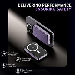 E GATE 120 PW Wireless Power Bank 10000mAh Fast Charging| QC+PD Fast Charger - 22.5W Wired & 15W Wireless power bank for Android, iPhone 12 & Above | with Magnetic Ring| Metallic Finish | Made in India