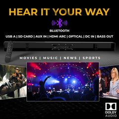 E GATE Phantom 630D Dolby Audio 540W Soundbar, Home Theatre 5.1 Channel Sound bar for TV with Wired Subwoofer (16.5cm) & 2 Satellite Speakers, 3 EQ Mode, Bluetooth 5.3, HDMI-ARC, Optica, USB | eGate