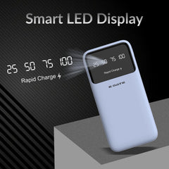 E GATE 105P Powerbank 10000mAh Fast Charging | Built-in Lightening & Type C Cable for iPhone, Android, TWS etc| Multi Device 22.5W Power Bank 5-in-1 Charger | USB X 2, Type C X 2 & Lightening (Blue)