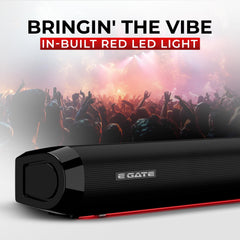 E GATE Enigma 306 | 210W 2.1 Surround Home Theatre TV Sound Bar, Wired 6.5" Subwoofer for Deep Bass, 3EQ Modes, BT 5.3, USB, Optical, AUX & TWS Connectivity, TV ARC, Ambient LED Light | eGate