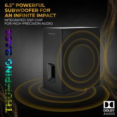 E GATE Phantom 630D Dolby Audio 540W Soundbar, Home Theatre 5.1 Channel Sound bar for TV with Wired Subwoofer (16.5cm) & 2 Satellite Speakers, 3 EQ Mode, Bluetooth 5.3, HDMI-ARC, Optica, USB | eGate