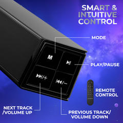 E GATE Phantom 630DW Soundbar 5.1 Dolby Audio, 540W Home Theatre Sound bar for TV with Wireless Subwoofer (16.5cm) & 2 Satellite Speakers | 3 EQ Mode, Bluetooth 5.3, HDMI-ARC, Optical, USB | eGate