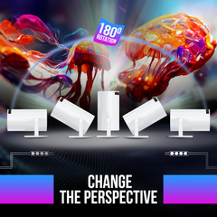 EGate Atom 2X Smart Projector, 13.0 Android embeded on 950S Chip, 200 ISO, 1080p & 4K Support, Automatic & 4D Keystone with Netflix, Prime, WiFi & BT, Screen Mirroring, 720P Native, 1GB-8GB,White