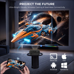 ই গেট কে৯ প্রো-ম্যাক্স (আপগ্রেডেড) অটোমেটিক প্রজেক্টর, ১৩৫০০ লুমেন এবং ৭৫০এফসি | ফুল এইচডি ১০৮০পি নেটিভ | অটো ফোকাস + অটো কিস্টোন | ৫৩৪ সেমি ম্যাক্স স্ক্রিন | এইচডিএমআই, ডুয়াল ওয়াইফাই এবং বিটি | অ্যান্ড্রয়েড, নেটফ্লিক্স, প্রাইম