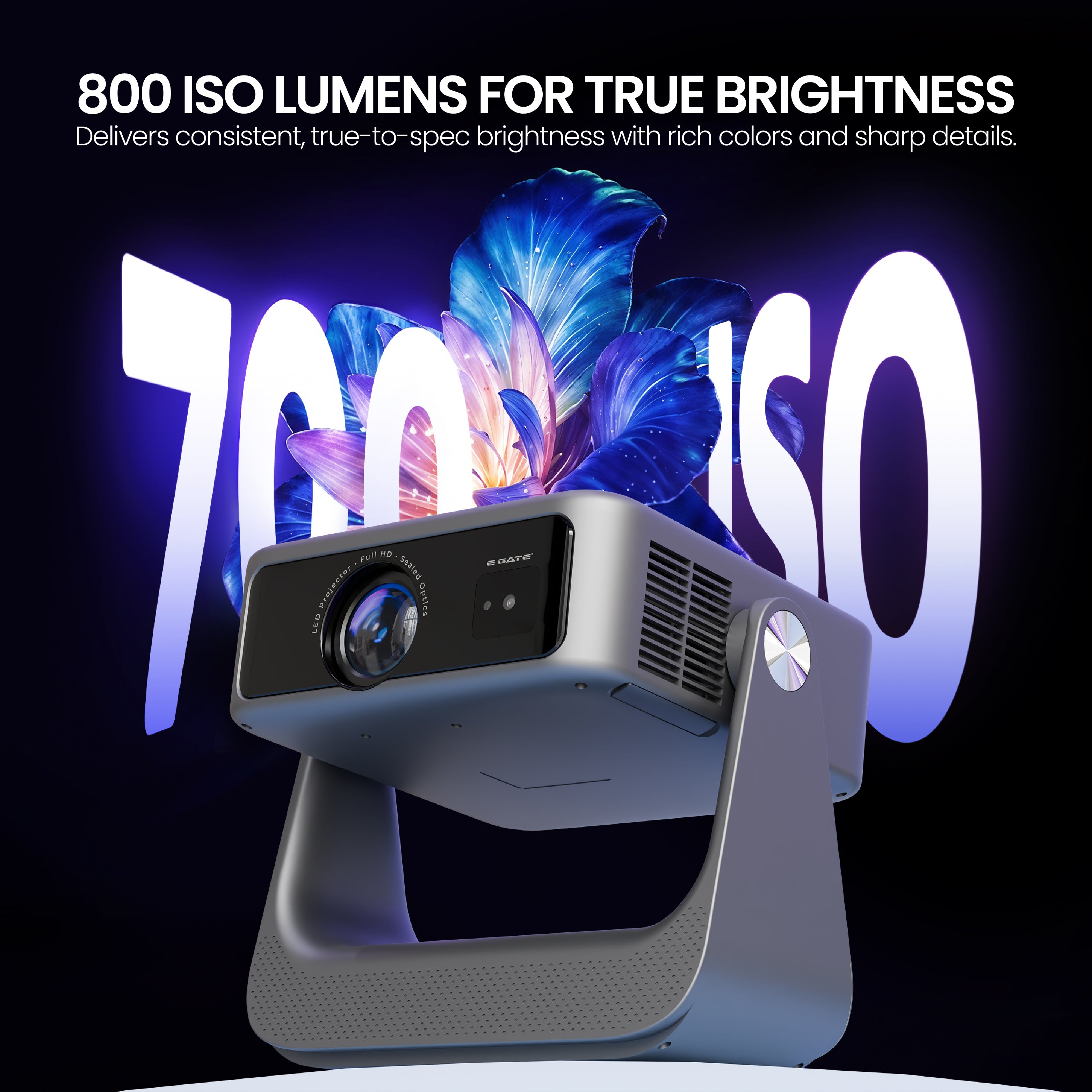 EGATE Zen 7X projector with 700 ISO lumens true brightness