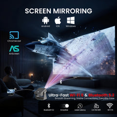 EGATE Zen 7X projector with screen mirroring support for Android, iOS and Windows