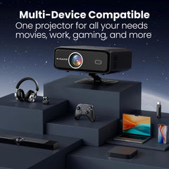 E Gate S9 Pro ১০০% ডাস্ট প্রুফ অটোমেটিক অ্যান্ড্রয়েড প্রজেক্টর, ১৫৫০০ LUMENS, FHD ১০৮০p নেটিভ এবং ৪K HDR, অটো (Keystone+Focus+Obstacle+Tilt), ২GB-৩২GB, HDMI-ARC, WiFi 6, ব্লুটুথ