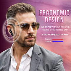 E GATE E30 Gaming Earbuds with 48 Hrs Playtime, Quad Mic ENC,Touch Control, Low Latency, BT v5.3 Bluetooth Ear Buds with Voice Assistant, 10mm Bass Dynamic Driver, Water Resitant Wireless Earphones