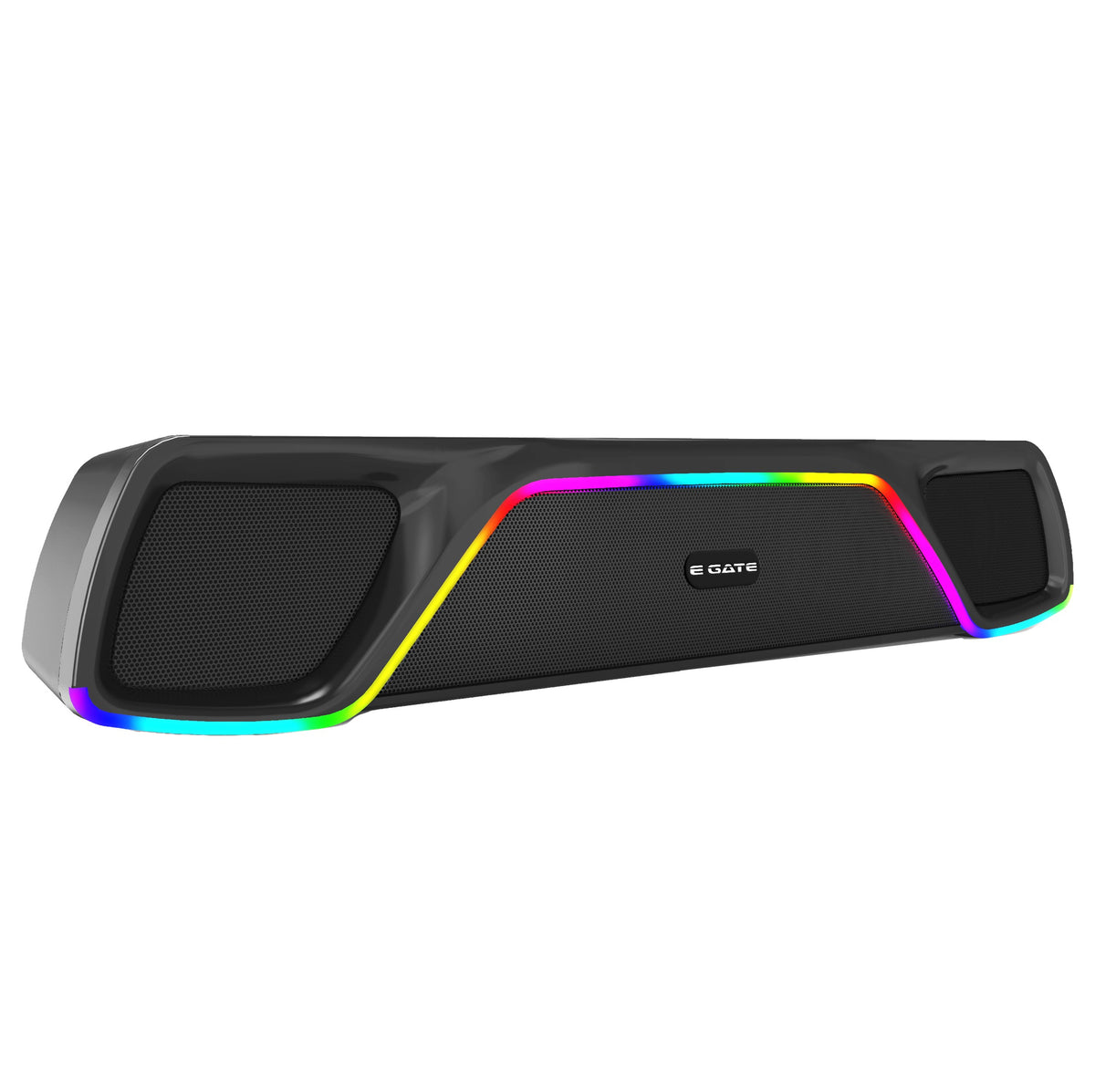 E GATE C207 |18Watt Bluetooth Soundbar, 52mm Driver, Channel, Ambient RGB Light, Upto 18 Hrs* Backup from 2000 mAH Battery, Hands Free Call, TWS,
