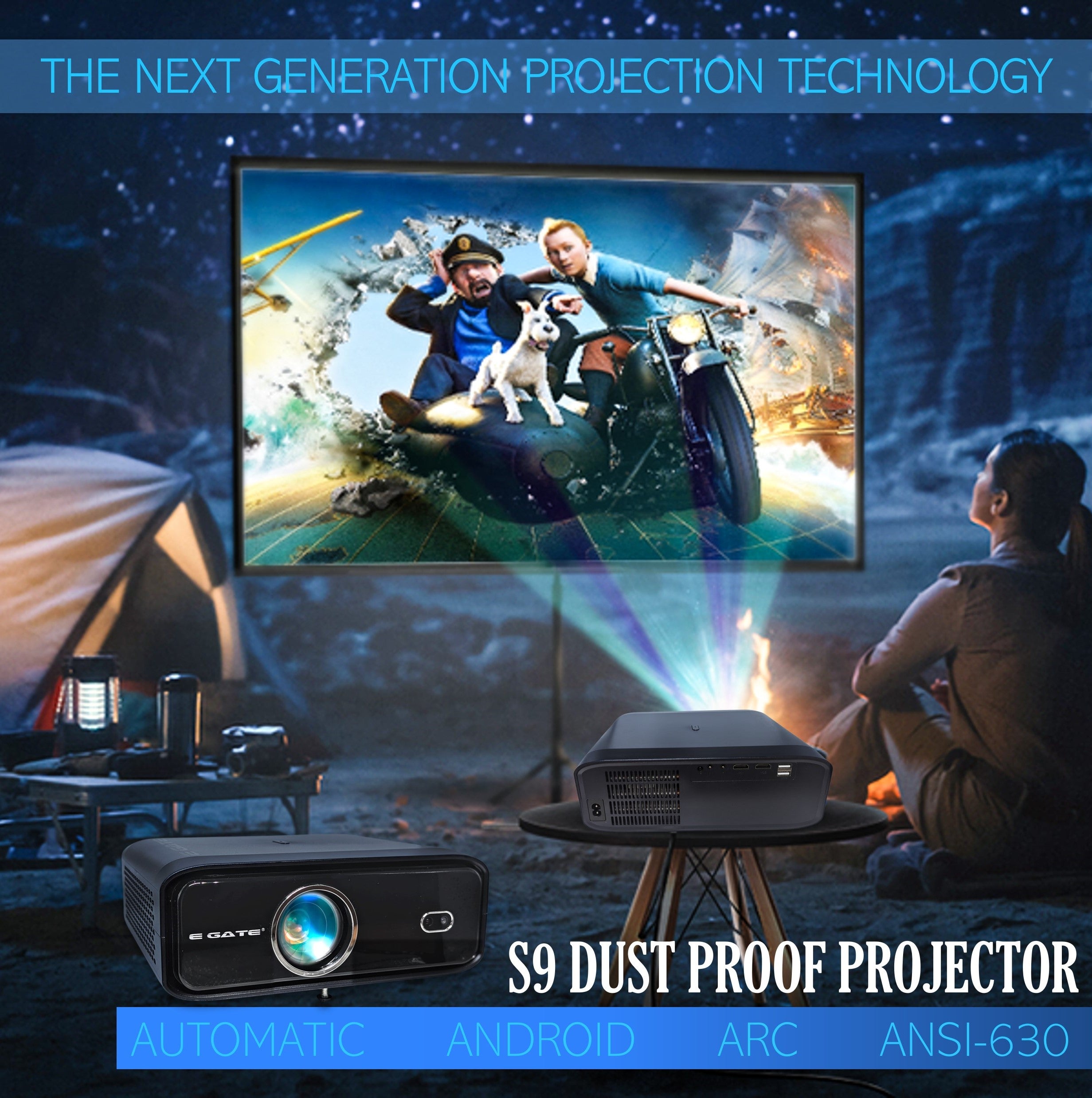 EGate S9 Pro Dual OS Sealed Fully Automatic Projector with FTS