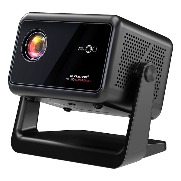 E Gate Duster 5X Pro | 100% Apps Certified Netflix, Prime | 100% Dust Proof | Fully Automatic Native 1080p Projector | Android 13 + Live TV | Voice-BT Remote, ScreenFree, 500 ISO, HDMI-ARC-WiFi6 EGATE