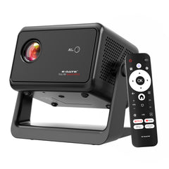 E Gate Duster 5X Pro | 100% Apps Certified Netflix, Prime | 100% Dust Proof | Fully Automatic Native 1080p Projector | Android 13 + Live TV | Voice-BT Remote, ScreenFree, 500 ISO, HDMI-ARC-WiFi6 EGATE