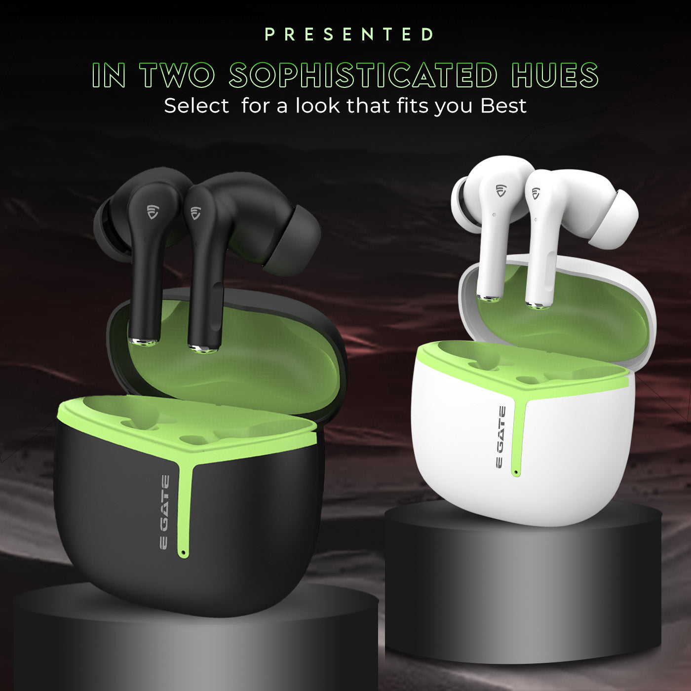 E Gate C9 TWS Earbuds with 33 Hrs Playtime,Dual Mics,Touch Control,Low Latency, BT v5.0 Bluetooth Ear buds with Voice Assistant,13mm Bass Dynamic Driver, Water Resistant Wireless Earphones (Black)