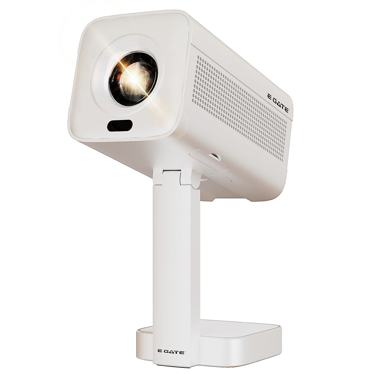 E GATE Atom 4X Automatic Projector 4k Ultra HD | Live TV | Android | Brightest 400 ISO | Native 1080p, Netflix, Prime | Precision Focus - Auto Keystone | USB-HDMI ARC+CEC | HDR+HLG | WiFi 6-BT | Egate